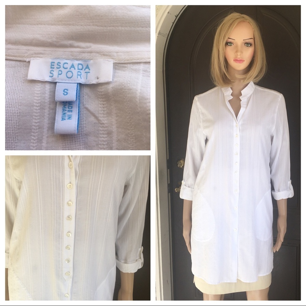 Escada sport white Women’s tunic size‎ S